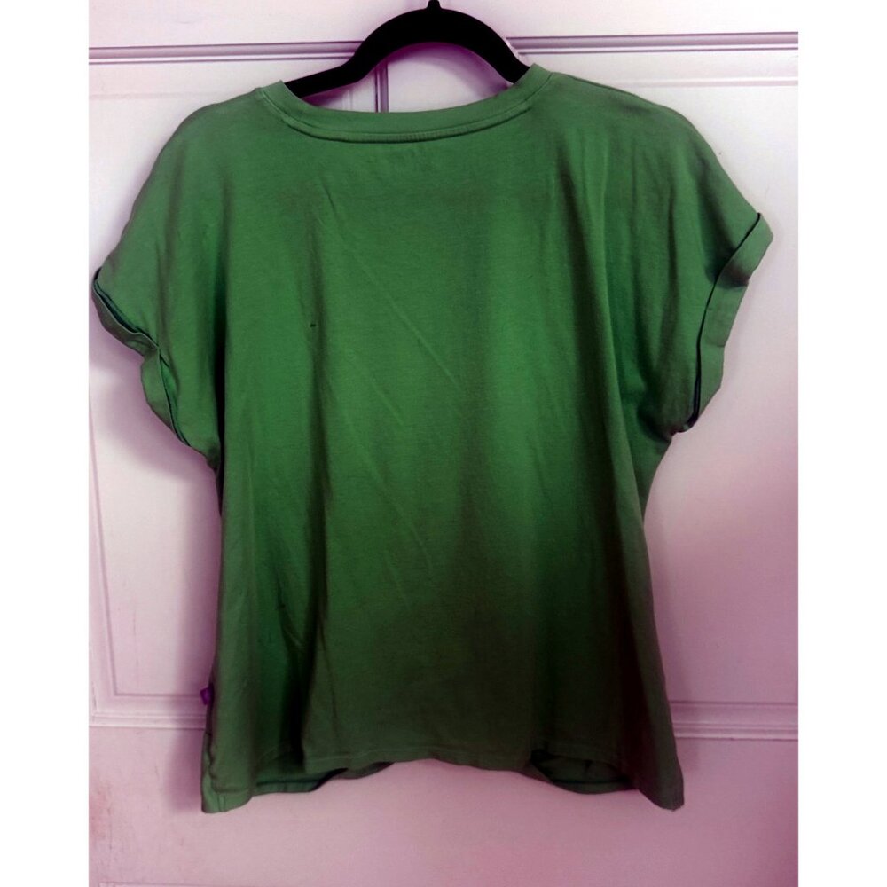 Talbots Green Front Twist Tee XL Short Sleeve Top - Picture 2 of 2